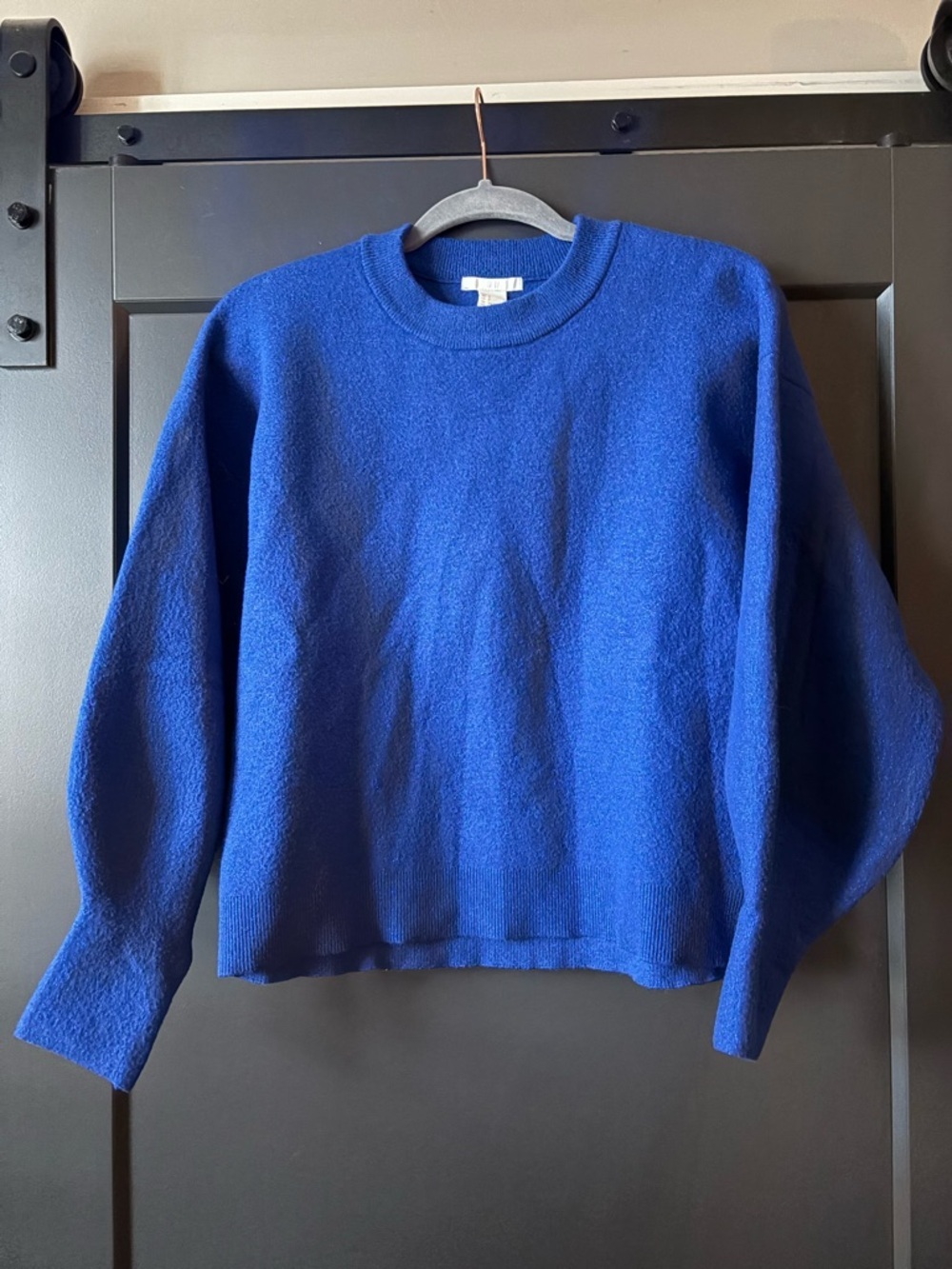 H&M Royal Blue Sparkly Knit Crewneck Sweater